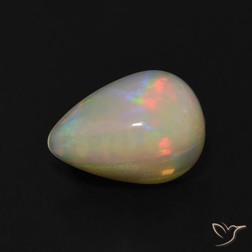 Opala Multicolorido Natural 1.20ct, Formato de pêra, Transparente