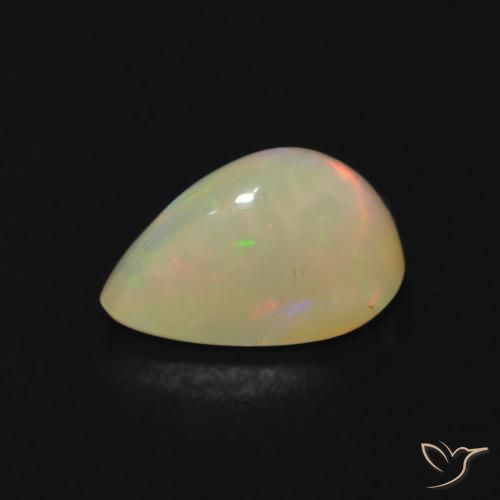 Opala Multicolorido Natural 1.20ct, Formato de pêra, Transparente