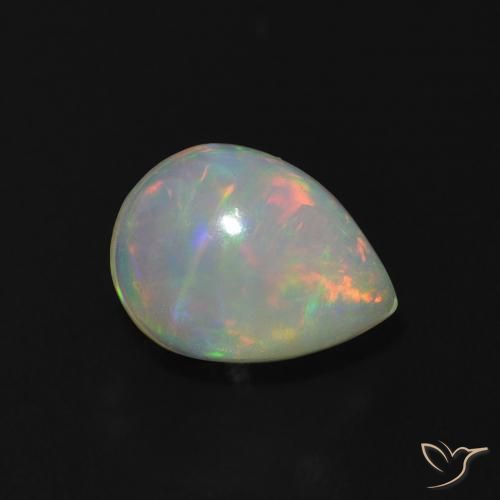 Opala Multicolorido Natural 1.01ct, Formato de pêra, Transparente