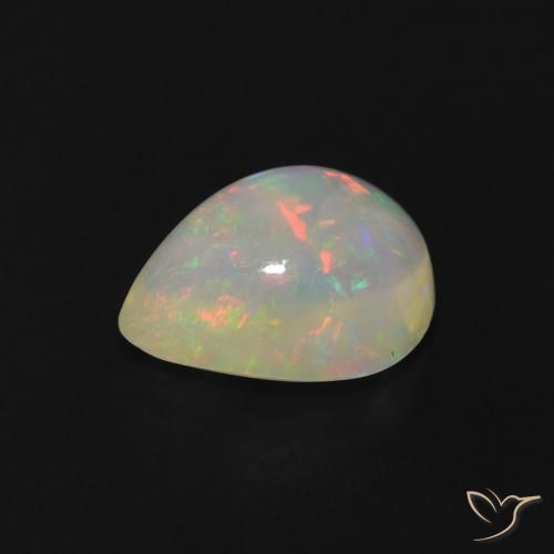 Opala Multicolorido Natural 1.01ct, Formato de pêra, Transparente