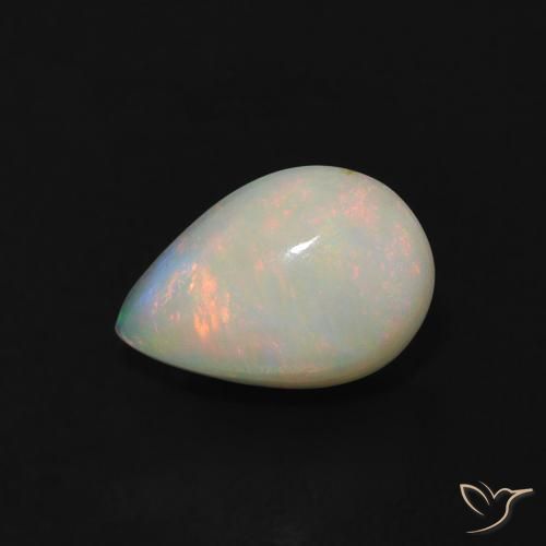 0.66ct Natural Multicolorido Opala, Formato de pêra, Transparente