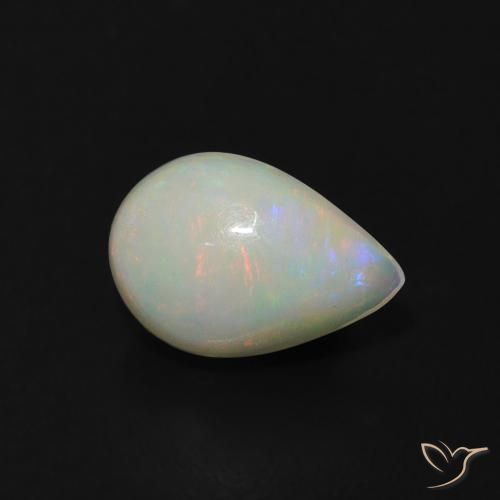 Opala Multicolorido Natural 0.66ct, Formato de pêra, Transparente