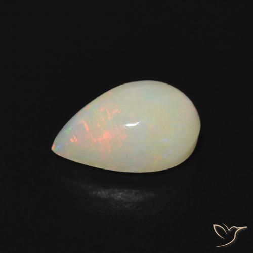 Opala Multicolorido Natural 0.66ct, Formato de pêra, Transparente