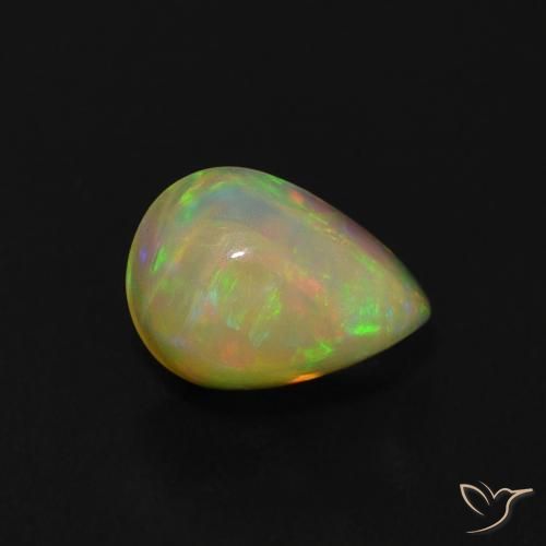 0.64ct Natural Multicolorido Opala, Formato de pêra, Transparente, Photo A