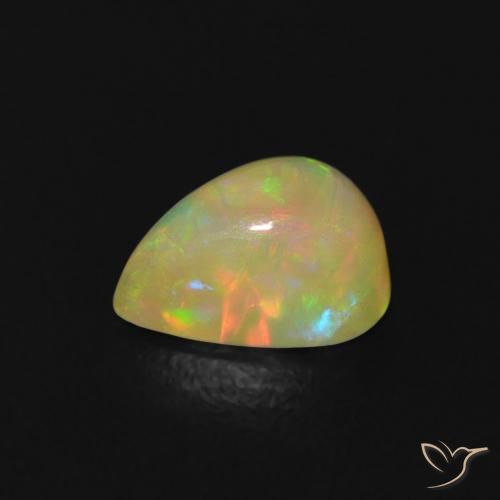 Opala Multicolorido Natural 0.64ct, Formato de pêra, Transparente