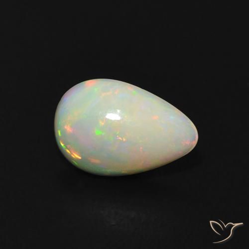 Opala Multicolorido Natural 0.36ct, Formato de pêra, Transparente