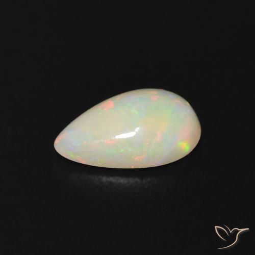 Opala Multicolorido Natural 0.36ct, Formato de pêra, Transparente