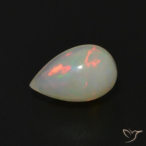 0.64ct Natural Multicolorido Opala, Formato de pêra, Transparente
