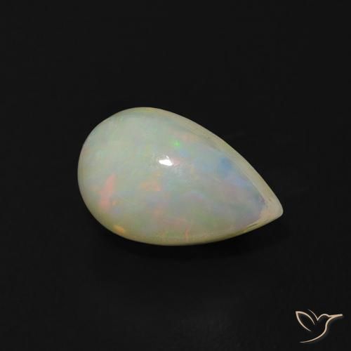 Opala Multicolorido Natural 0.64ct, Formato de pêra, Transparente