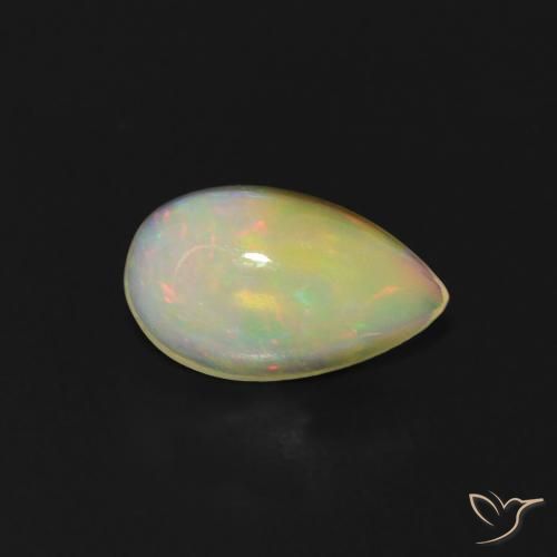 Opala Multicolorido Natural 0.60ct, Formato de pêra, Transparente