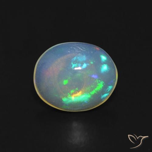 0.66ct Natural Multicolorido Opala, oval, Transparente