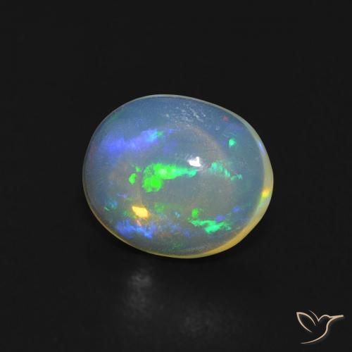 Opala Multicolorido Natural 0.66ct, oval, Transparente