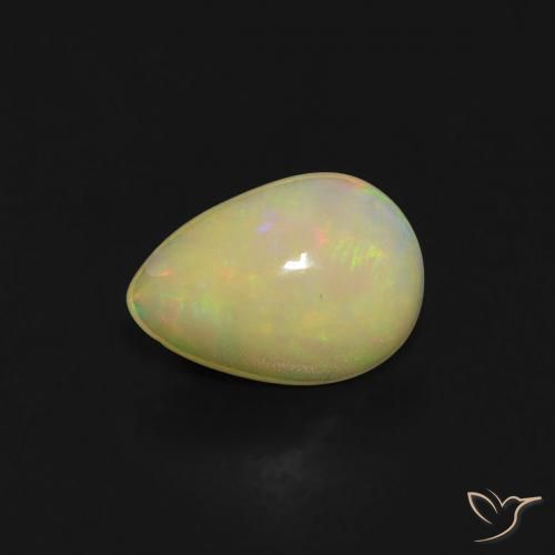 0.42ct Natural Multicolorido Opala, Formato de pêra, Transparente