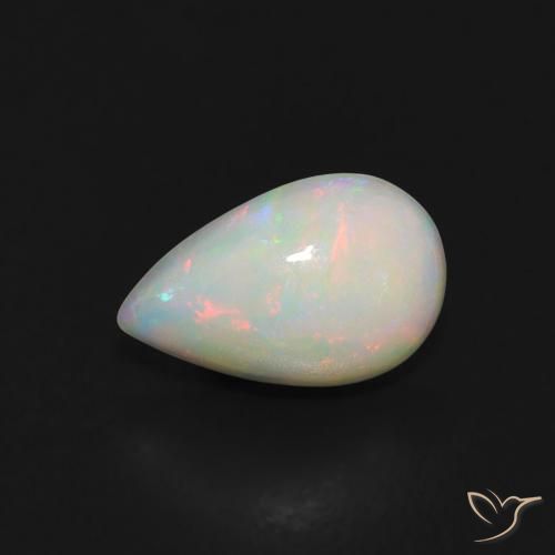 0.45ct Natural Multicolorido Opala, Formato de pêra, Transparente