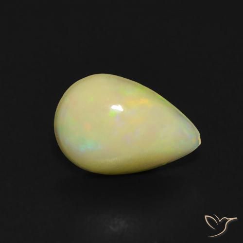 Opala Multicolorido Natural 0.54ct, Formato de pêra, Transparente