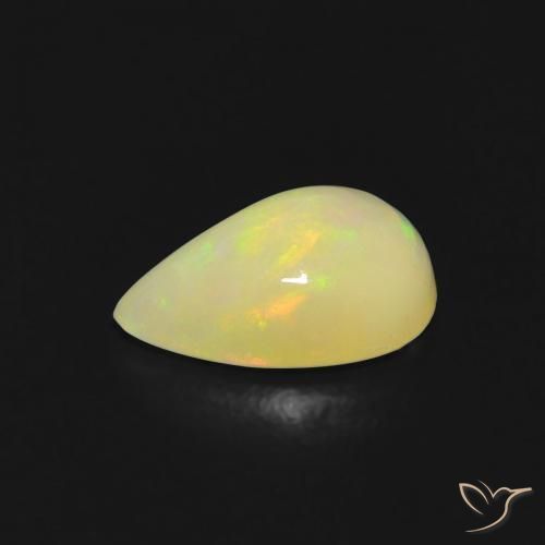 Opala Multicolorido Natural 0.54ct, Formato de pêra, Transparente