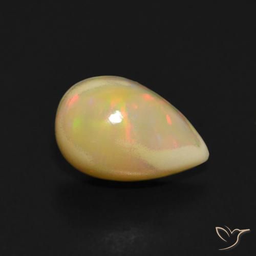 0.93ct Natural Multicolorido Opala, Formato de pêra, Transparente