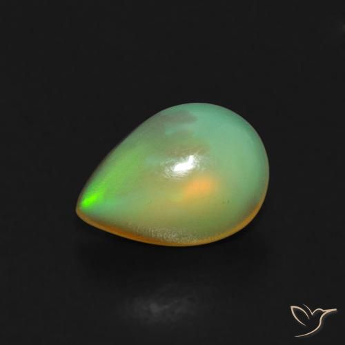 Opala Multicolorido Natural 0.45ct, Formato de pêra, Transparente