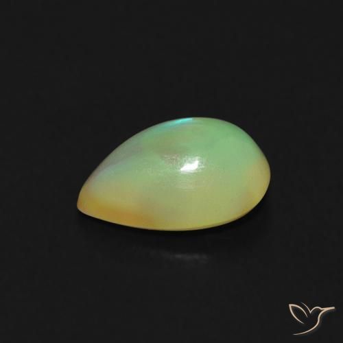 Opala Multicolorido Natural 0.45ct, Formato de pêra, Transparente