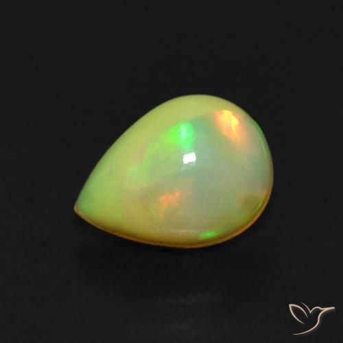 0.76ct Natural Multicolorido Opala, Formato de pêra, Transparente