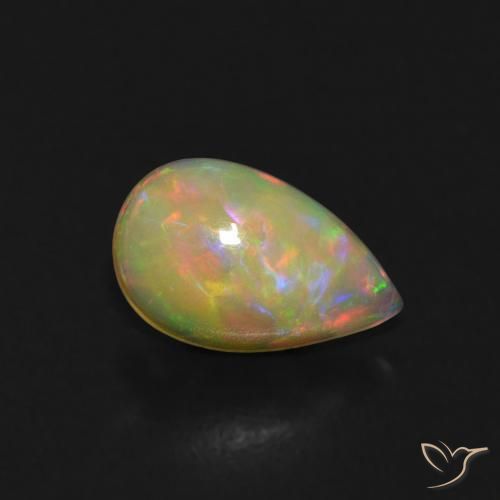 0.48ct Natural Multicolorido Opala, Formato de pêra, Transparente