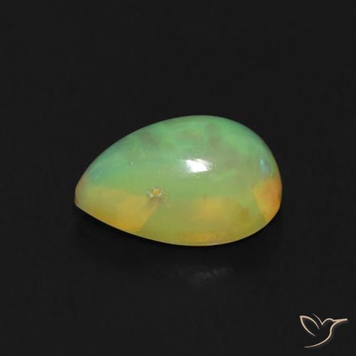 Opala Multicolorido Natural 0.61ct, Formato de pêra, Transparente