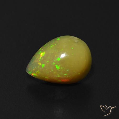 0.68ct Natural Multicolorido Opala, Formato de pêra, Transparente
