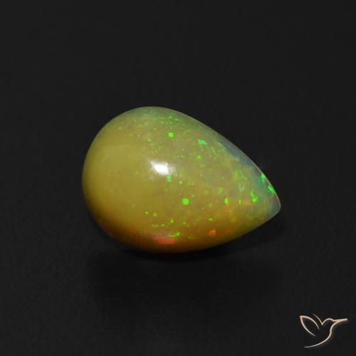 Opala Multicolorido Natural 0.68ct, Formato de pêra, Transparente