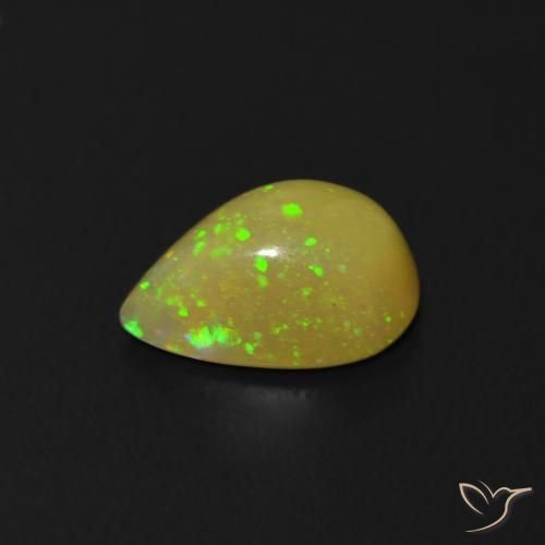 Opala Multicolorido Natural 0.68ct, Formato de pêra, Transparente