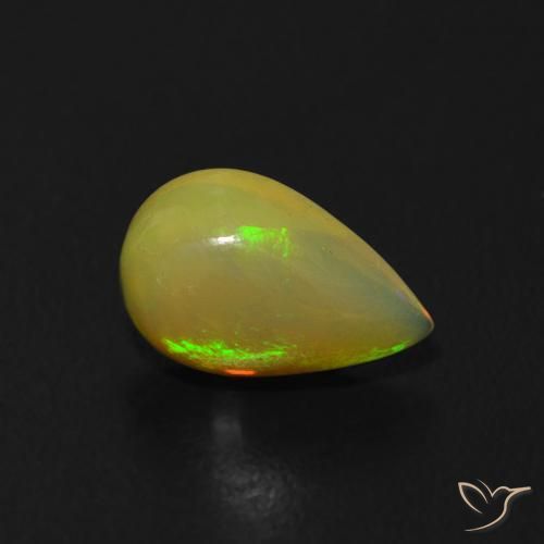 Opala Multicolorido Natural 0.53ct, Formato de pêra, Transparente