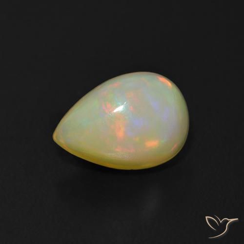 1.05ct Natural Multicolorido Opala, Formato de pêra, Transparente