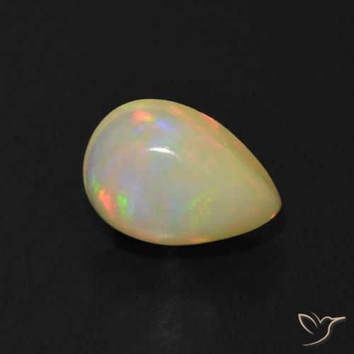 Opala Multicolorido Natural 1.05ct, Formato de pêra, Transparente