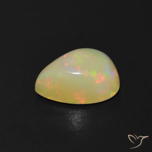 Opala Multicolorido Natural 1.05ct, Formato de pêra, Transparente