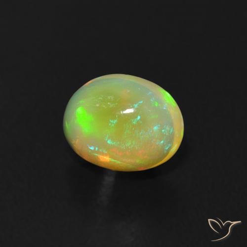Opala Multicolorido Natural 0.45ct, oval, Transparente