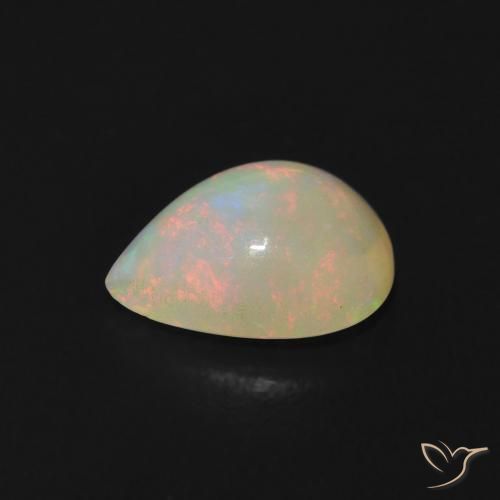 Opala Multicolorido Natural 1.02ct, Formato de pêra, Transparente