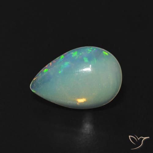 0.76ct Natural Multicolorido Opala, Formato de pêra, Transparente