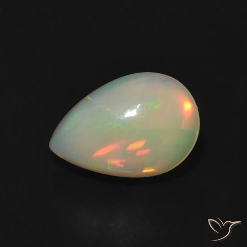 Opala Multicolorido Natural 0.81ct, Formato de pêra, Transparente