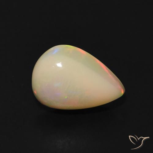 Opala Multicolorido Natural 1.07ct, Formato de pêra, Transparente