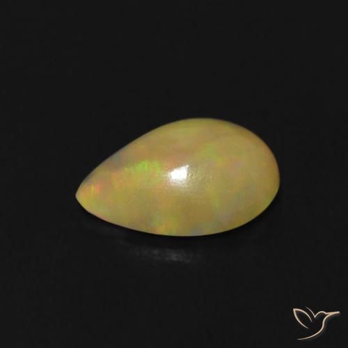 Opala Multicolorido Natural 0.39ct, Formato de pêra, Transparente