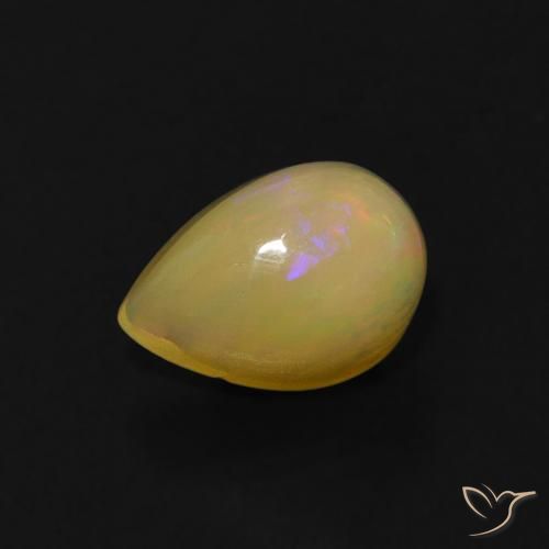 Opala Multicolorido Natural 0.58ct, Formato de pêra, Transparente