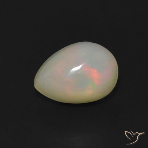 0.61ct Natural Multicolorido Opala, Formato de pêra, Transparente