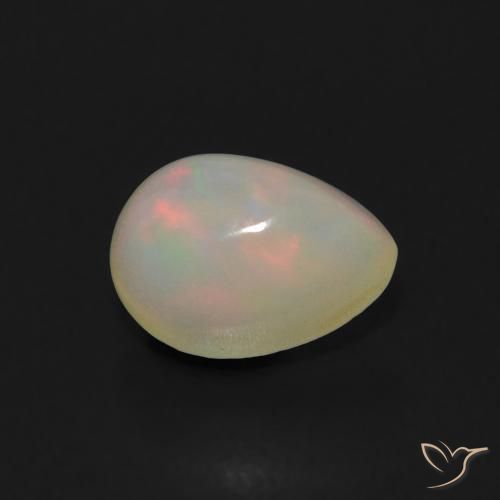 Opala Multicolorido Natural 0.61ct, Formato de pêra, Transparente