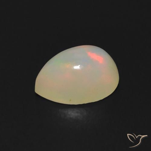 Opala Multicolorido Natural 0.61ct, Formato de pêra, Transparente