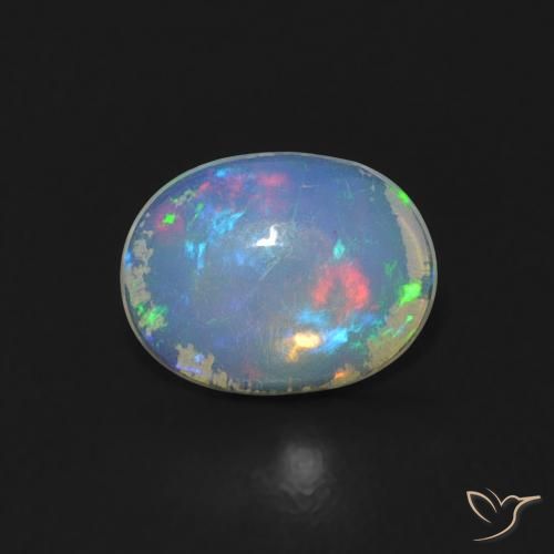 0.55ct Natural Multicolorido Opala, oval, Transparente