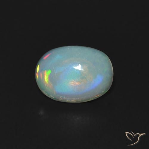 0.35ct Natural Multicolorido Opala, oval, Transparente