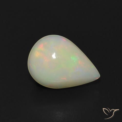 1.06ct Natural Multicolorido Opala, Formato de pêra, Transparente