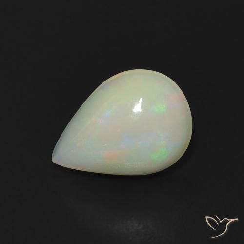 Opala Multicolorido Natural 1.06ct, Formato de pêra, Transparente