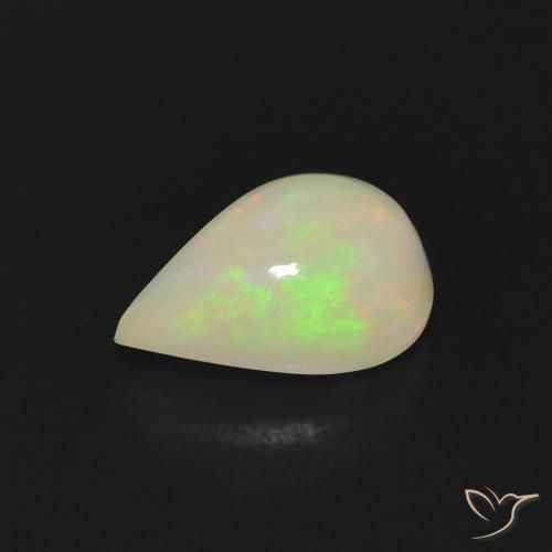 Opala Multicolorido Natural 1.06ct, Formato de pêra, Transparente