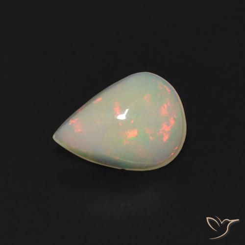 Opala Multicolorido Natural 0.36ct, Formato de pêra, Transparente