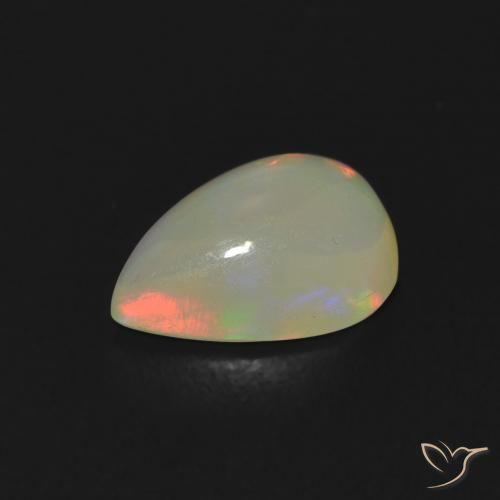 Opala Multicolorido Natural 0.91ct, Formato de pêra, Transparente